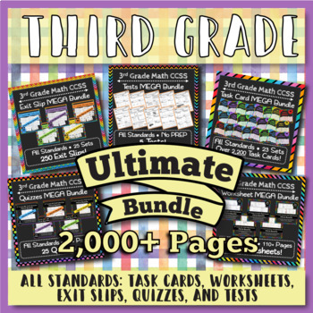 Preview of The ULTIMATE 3rd Grade Math Curriculum Bundle
