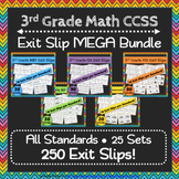 The ULTIMATE 3rd Grade Math Exit Slips/Tickets Bundle