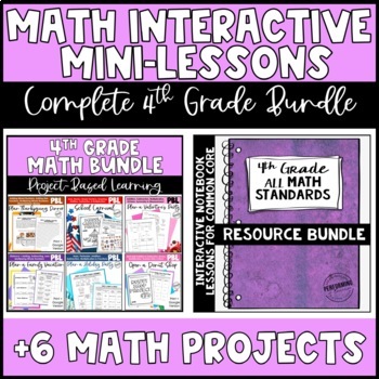 Preview of The ULTIMATE 4th Grade Common Core Math Bundle - Interactive Notebooks + PBL