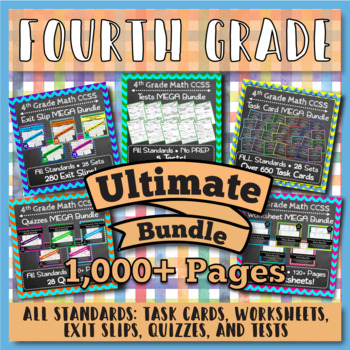 Preview of The ULTIMATE 4th Grade Math Curriculum Bundle