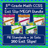 The ULTIMATE 5th Grade Math Exit Slips/Tickets Bundle