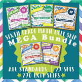 The ULTIMATE 6th Grade Math Exit Slips/Tickets Bundle