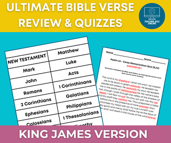 Preview of The ULTIMATE Bible Memorization BUNDLE: Bible Verse Review and Quizzes