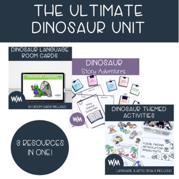 Preview of The ULTIMATE Dinosaur Themed Speech & Language Bundle