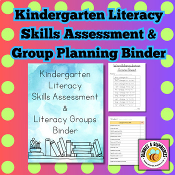 Preview of The ULTIMATE Kindergarten Literacy Skills Assessment & Group Planning Binder