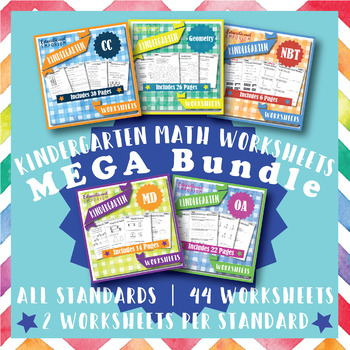Preview of The ULTIMATE Kindergarten Math Worksheets Bundle