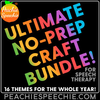 Preview of The ULTIMATE Speech Therapy Craft Bundle {No Prep!} Cut & Paste Fun!