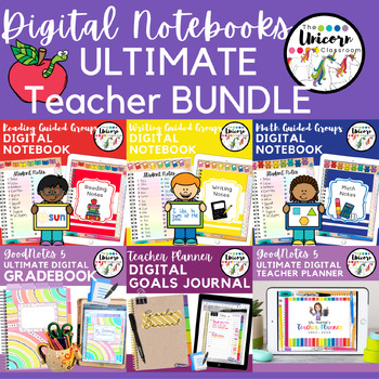 Preview of The ULTIMATE Teacher Digital Notebook BUNDLE | GoodNotes | Notability