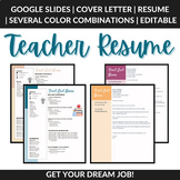 The ULTIMATE Teacher Themed Cover Letter & Resume Template