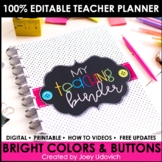 Editable Teacher Binder and Planner: FREE UPDATES & Google