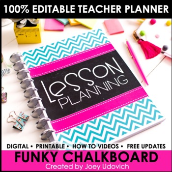 Preview of EDITABLE Teacher Binder and Planner: FREE UPDATES & GOOGLE Compatible