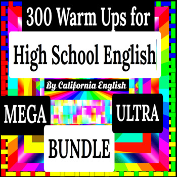 Preview of The ULTRAMEGA English Warm Up Bundle (300 Warm Ups!!!)