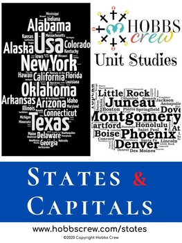 Preview of The USA States and Capitals Unit Study