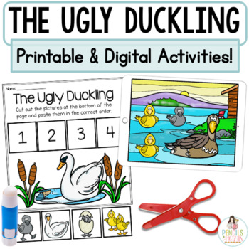 Preview of The Ugly Duckling Google™ Slides | Digital & Printable Activities | Fairy Tales