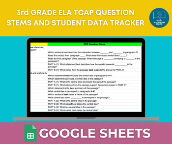 Preview of The Ultimate 3rd Grade ELA TCAP Resource: Question Stems & Student Tracker