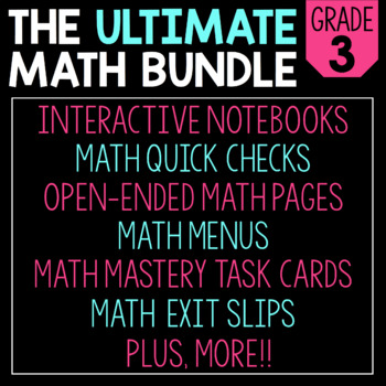 Preview of The Ultimate 3rd Grade Math Bundle | Math Activities & Worksheets