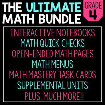 Preview of The Ultimate 4th Grade Math Bundle | Math Activities & Worksheets