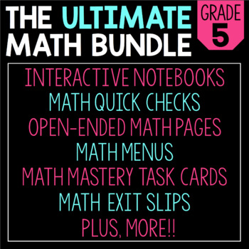 Preview of The Ultimate 5th Grade Math Bundle | Math Activities & Worksheets