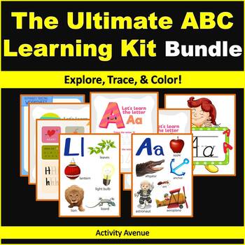Preview of The Ultimate ABC Learning Kit Bundle: Explore, Trace,Color! Adapted for Autism