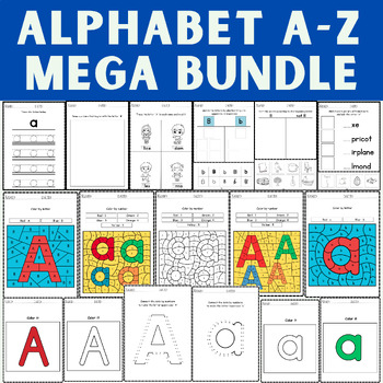 Preview of Alphabet Worksheet Bundle - Letter Work & Beginning Sounds Activities