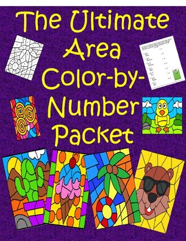 Preview of The Ultimate Area Practice Packet: Color by Number