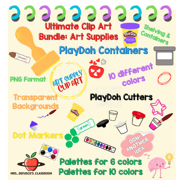 Preview of The Ultimate Art Supplies Clip Art Bundle!