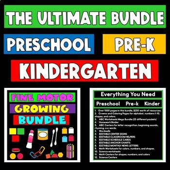 Preview of The Ultimate Bundle Preschool | Pre-k | Kindergarten