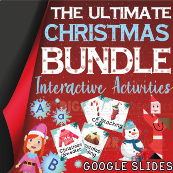 Preview of The Ultimate Christmas Bundle Digital Activities & Flashcards for Google Slides™