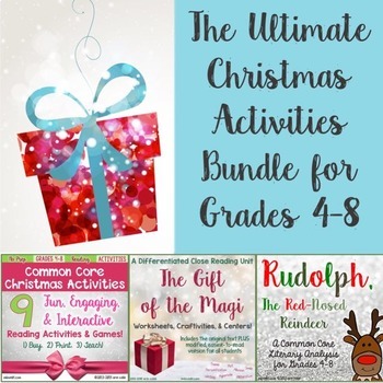 Preview of Christmas Activities for Middle School Bundle