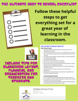 Getting Ready For School Checklist Worksheets Teaching Resources Tpt