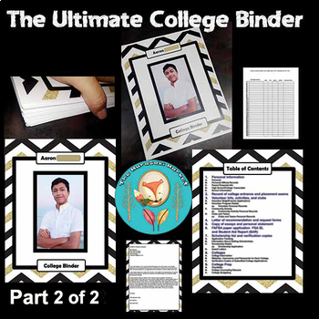 Preview of The Ultimate College-Bound Binder PART 2of2 of guides, worksheets, & examples!