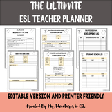 The Ultimate ESL Teacher Planner (Editable) | ESL Back to School