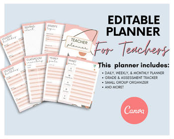 Preview of The Ultimate Editable Teacher Planner