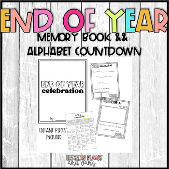 Preview of The Ultimate End of Year Student Memory Book AND Alphabet Countdown!