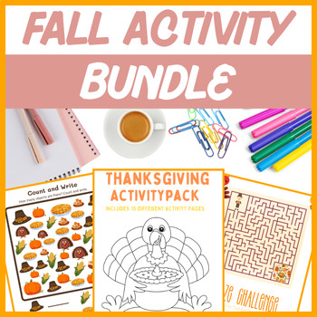 Preview of Fall Activity Bundle - Halloween Coloring, Crafts & More | Digital Resource
