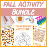 Fall Activity Bundle - Halloween Coloring, Crafts & More |