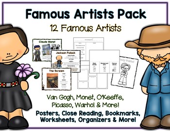 Preview of The Ultimate Famous Artists Pack - Posters, Close Reading & More - 183+ Pages