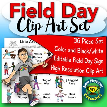 Preview of The Ultimate Field Day Clip Art for Physical Education and Health