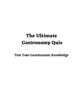 Preview of The Ultimate Gastronomy Quiz ( kdp interior )