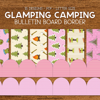 camping border paper