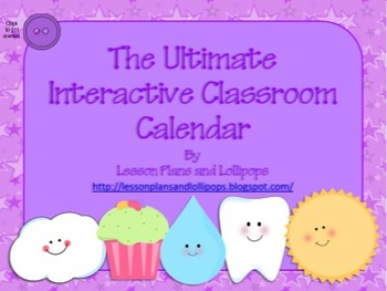 Preview of The Ultimate Interactive Classroom Calendar for Smartboards