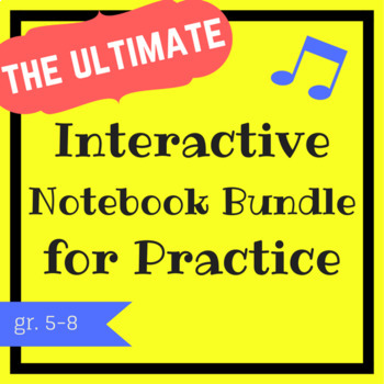 Preview of Ultimate Interactive Notebook Bundle for Music Practice - Distance Learning