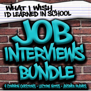TpT Admin Tools Job Interview Unit - Special Education High School (Print/Google)