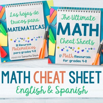 The Ultimate Math Cheat Sheets in English and Spanish