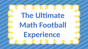 Preview of The Ultimate Math Football Experience-Collect, Organize, Analyze Data