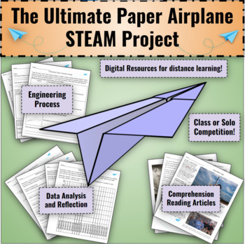 Preview of The Ultimate Paper Airplane STEAM Project: 10 Day Engineering Design Challenge