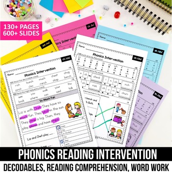 Preview of Phonics Science of Reading Intervention Decodable Readers Passages Sentences