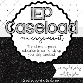 Preview of The Ultimate Special Education Binder - Black and White {editable} IEP Binder