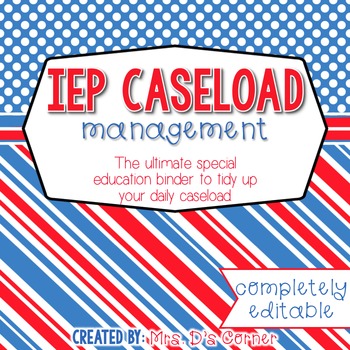 The Ultimate Special Education Binder - Red White Blue {editable} IEP ...