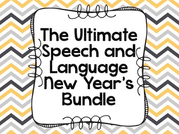 Preview of The Ultimate Speech and Language New Year's Bundle